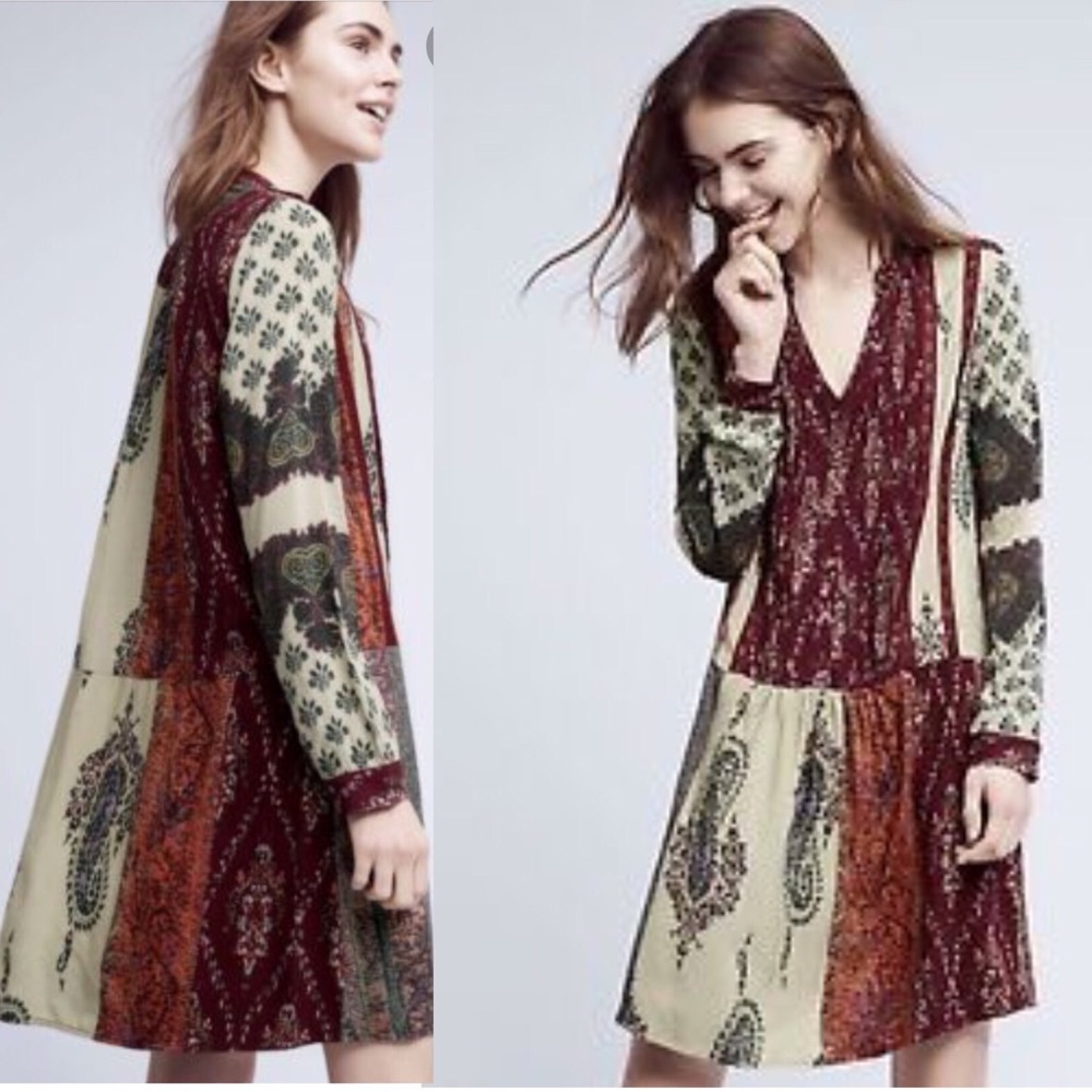 Anthropologie Tiny Patchwork Tunic Shirt Dress - Picture 3 of 4